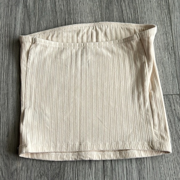 American Eagle Cream Corset Style Tube Top Size S - Picture 4 of 8